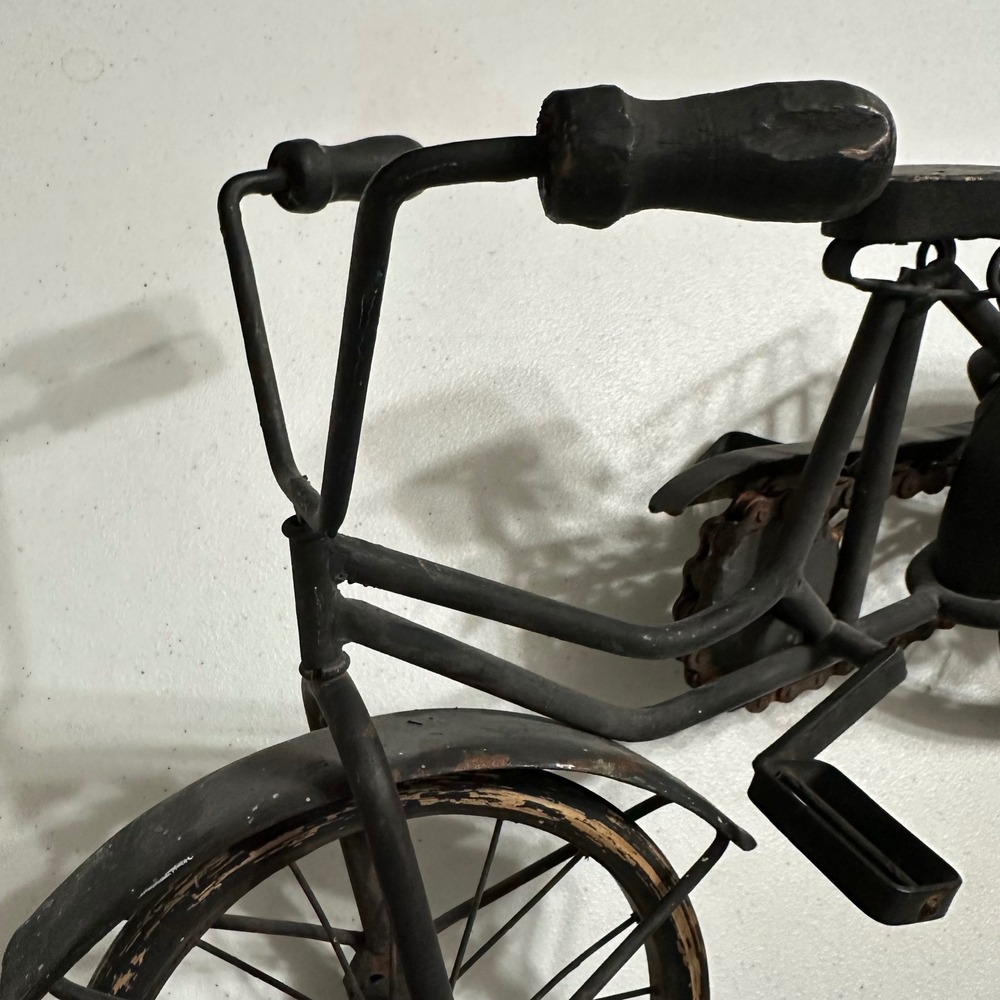 VTG Handcrafted Bicycle Sculpture Wood Metal Functional Display Model Decor Art - Picture 5 of 14